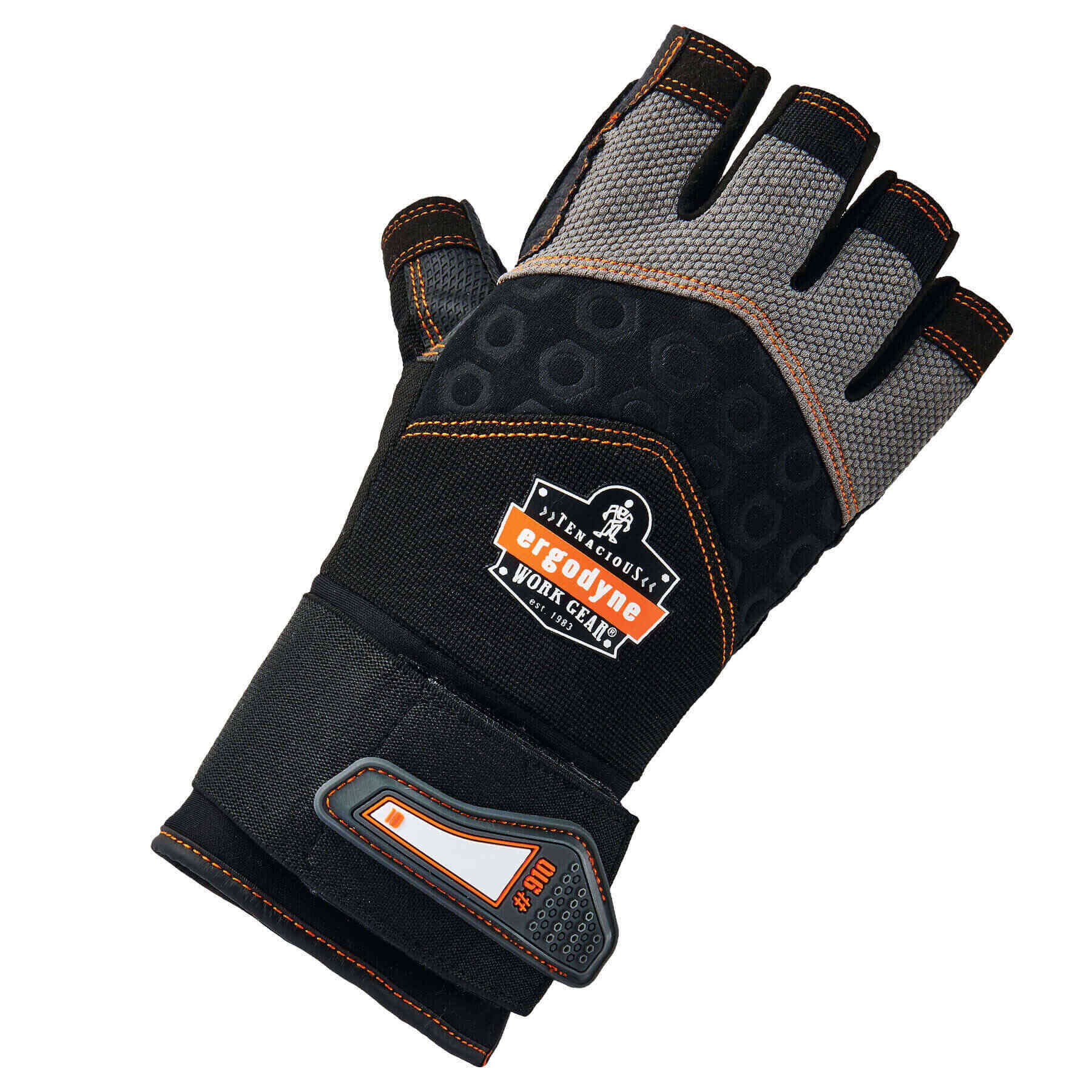 Half-Finger Impact Gloves + Wrist Support - Mechanic